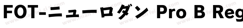 FOT-ニューロダン Pro B Reg字体转换
